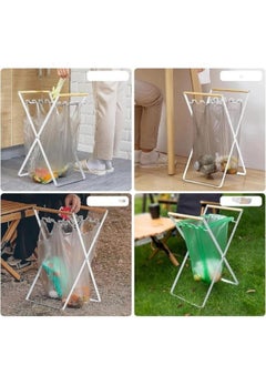 Generic Foldable Trash Bag Holder Portable Simple Style Outdoor Kitchen Trash Bag Holder for Camping  - Image 4