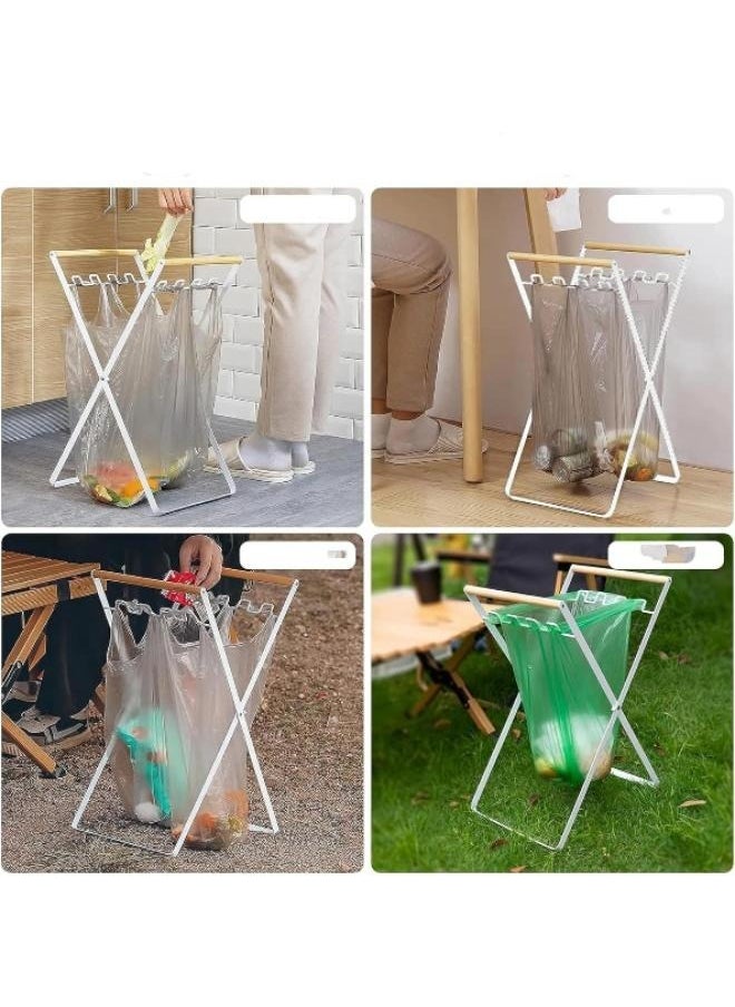 Generic Foldable Trash Bag Holder Portable Simple Style Outdoor Kitchen Trash Bag Holder for Camping  - Image 4