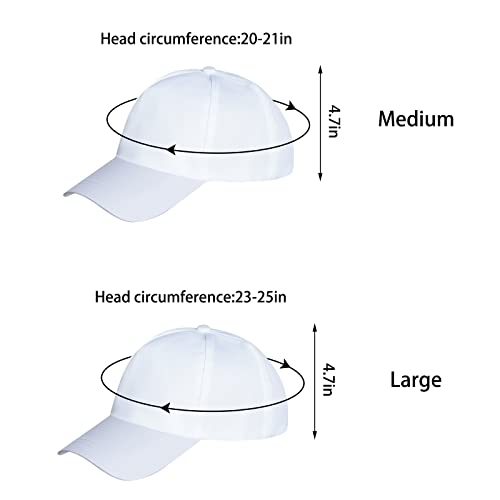 Yookat 10 Pieces Baseball Caps - White DIY Sun Hats for Kids - Image 2