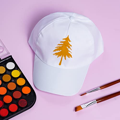 Yookat 10 Pieces Baseball Caps - White DIY Sun Hats for Kids - Image 3