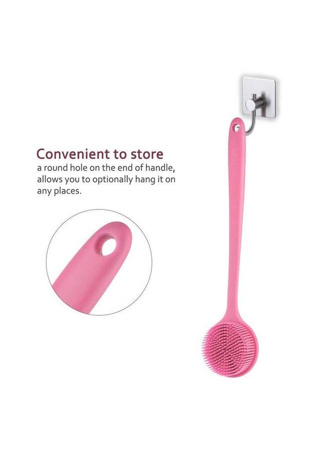 Slicone Bath Body Brush Exfoliator Back Brush Long Handle For Shower With Soft Bristles Back Scrubber (Pink) - pzsku/ZCDCC593A1002F54FBC9CZ/45/_/1690523792/6799d06f-69be-4652-9e56-d9f2f3c4dc16