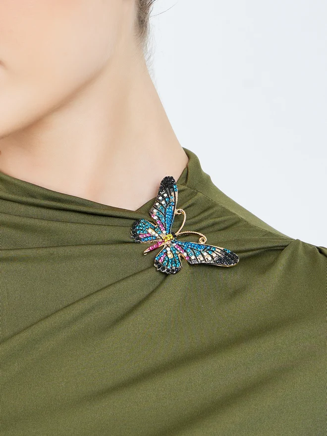 Styli  Styli Embellished Butterfly Brooch for Women | Best Price UAE