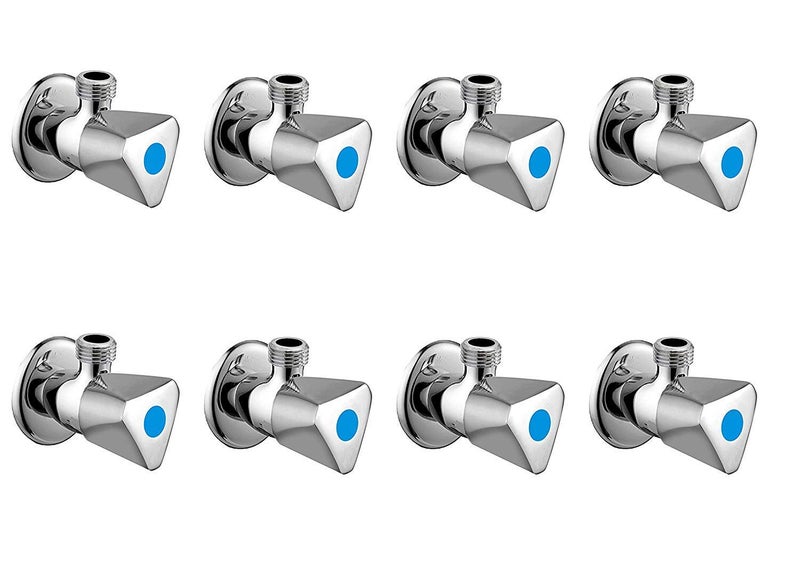 JAGGER صمام زاوية قرص مثلثي من النحاس لجهاز الحمام، صمام زاوية، حوض غسيل حائط، نحاس مع فلانج مجاني ومجموعة شريط تفلون 8 - Image 1