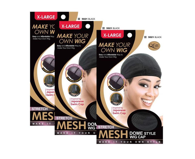 (3 عبوات) غطاء شعر شبكي على شكل قبة كبير جداً #5021