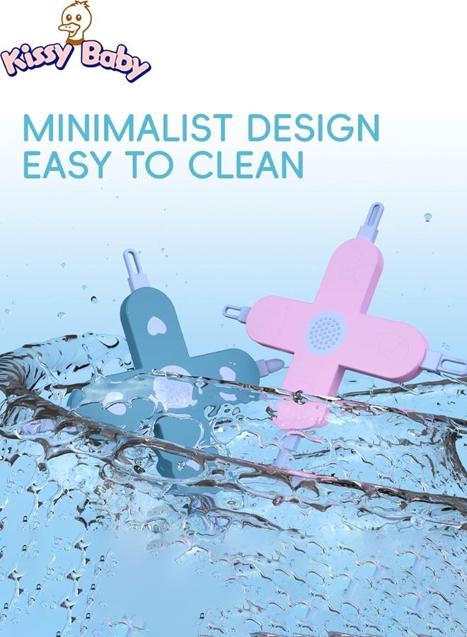 Kissy Baby 2Pcs Baby 4-in-1 Nose and Ear Cleaner, Nose, Nail and Ear Cleaner, Nail, Nose and Ear Gadget, Safe Ear Wax Removal Tool and Baby Nose Cleaner Nail Cleaner for Baby (Blue+Purple)  - Image 4