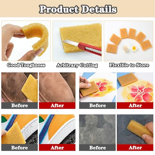 Mecefeno Rubber Cement Eraser, Glue and Residue Eraser Rubber Cement Cleaner for Removing Adhesive Cleaning for Residues - 6PCS - Image 3