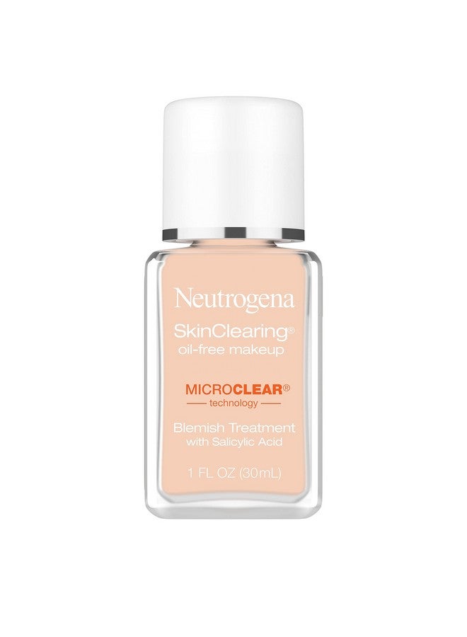 Neutrogena Skinclearing Oil Free Acne And Blemish Fighting Liquid Foundation With Salicylic Acid Acne Medicine Shine Controlling For Acne Prone Skin 80 Medium Beige 1 Fl. Oz  - Image 2