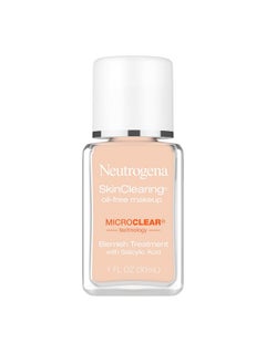 Neutrogena Skinclearing Oil Free Acne And Blemish Fighting Liquid Foundation With Salicylic Acid Acne Medicine Shine Controlling For Acne Prone Skin 80 Medium Beige 1 Fl. Oz  - Image 1