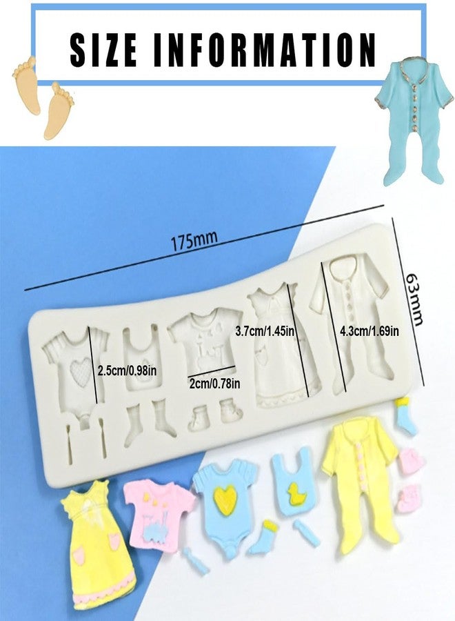 FOUR-C Candy Mold Silicone Fondant Molds, 4 Pack Baby Showers Gender Reveals First Birthday Treats Silicone Molds for Chocolate Fondant Sugarcraft Clay Candy Gummy Cupcake Toppers Cake(Baby Boy) - Image 3