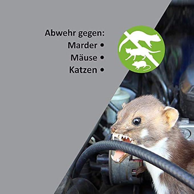 rayihni Marten Scare, Marderfix 12 V Battery, Marten Repellent, Marten Free, Mice Deterrent, Car Marten Free Marten Protection with Ultrasonic Acoustics, Pack of 2 - Image 3