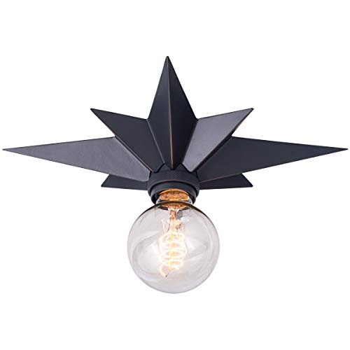 VILUXY Flush Mount Ceiling Light, Black Star Light Fixtures Ceiling for Hallway, Entryway, Study Room, Bedroom - Image 1