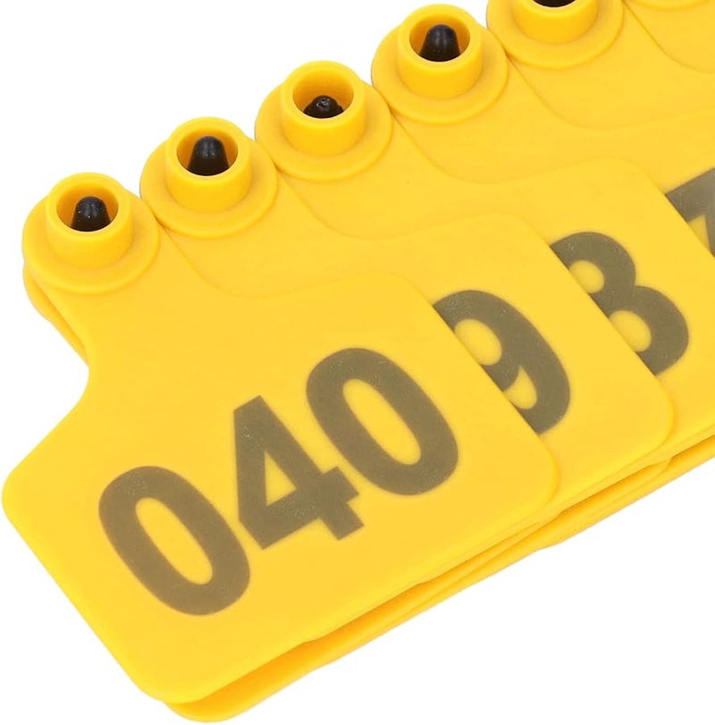 Yellow With Lettered Cow Ear Tag Thick Plastic Livestock Tags For Cattle Goat Pig Easy Identification Management Tool - Image 3