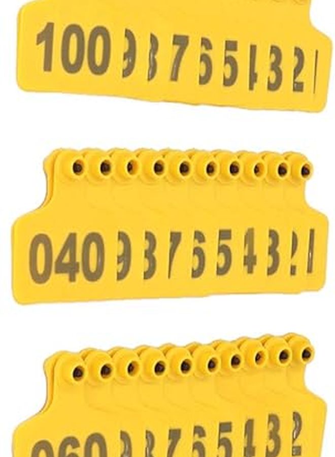 Yellow With Lettered Cow Ear Tag Thick Plastic Livestock Tags For Cattle Goat Pig Easy Identification Management Tool - Image 4