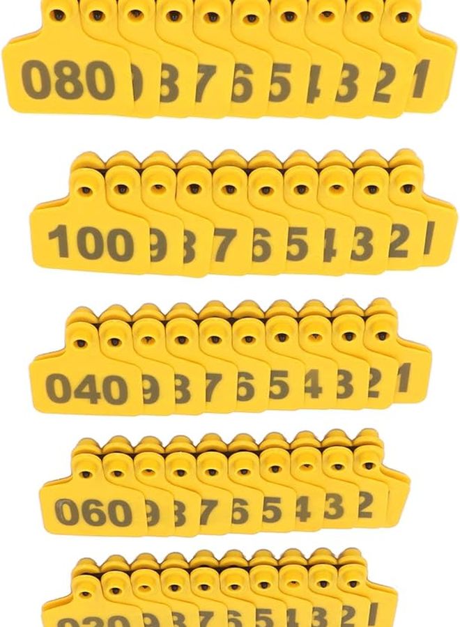 Yellow With Lettered Cow Ear Tag Thick Plastic Livestock Tags For Cattle Goat Pig Easy Identification Management Tool - Image 5