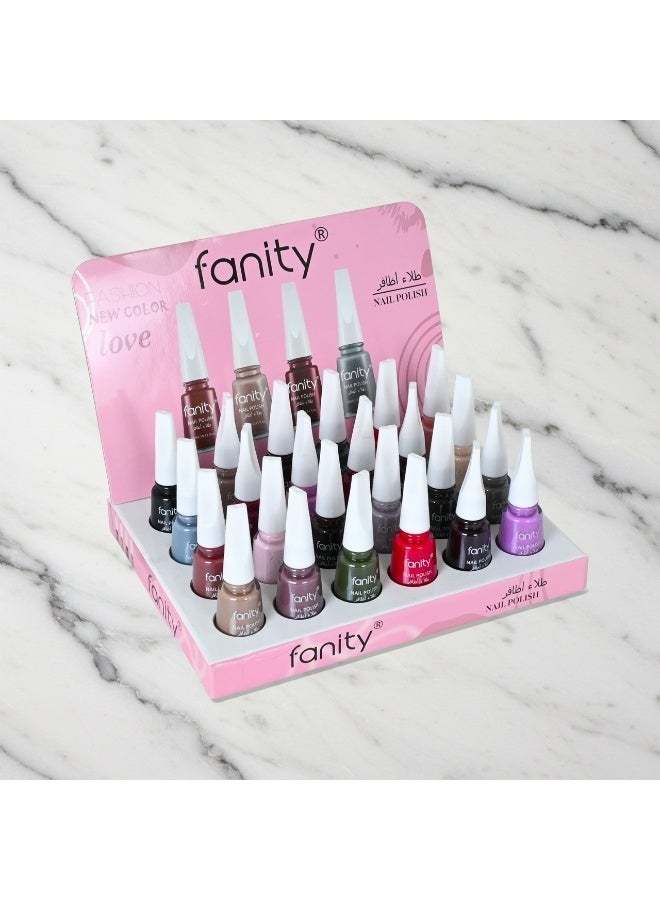 فانيتي مجموعة طلاء أظافر مكونة من 24 لوناً متعدد الألوان - Image 1