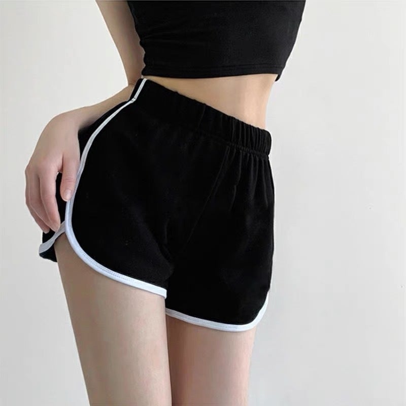 Women's Color Block High Waist Loose Fit Shorts - Image 1