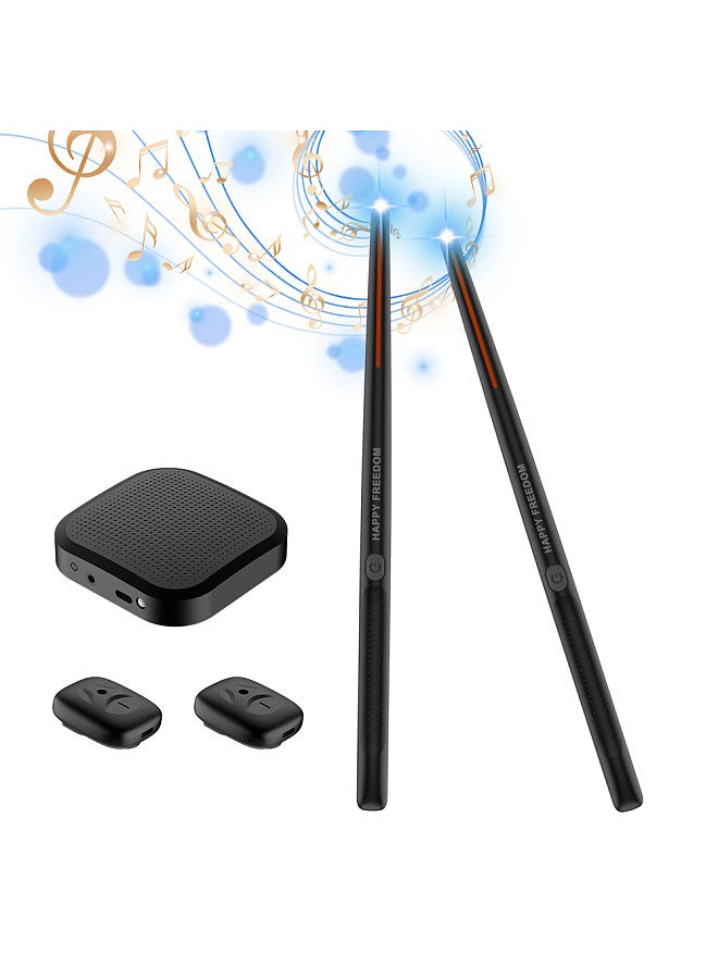 Generic Electronic Drumsticks Air Drum Stick with 2 Foot Pedals 16D Speaker DSP Level Sound Card Low Delay Portable Electric Rhythm Drum Sticks  - Image 5
