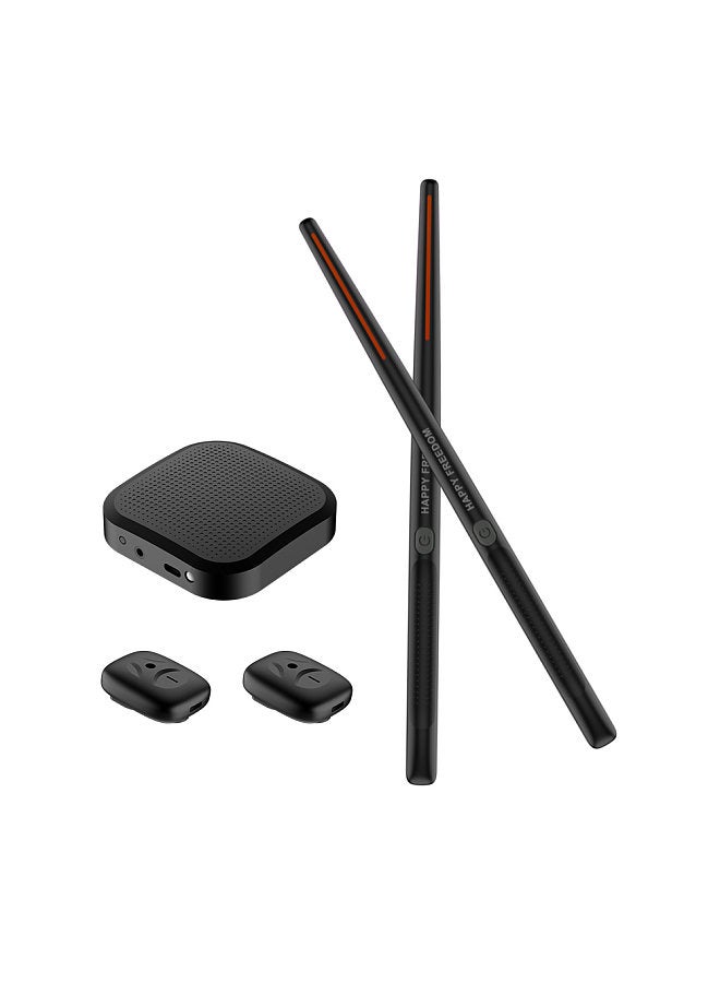 Generic Electronic Drumsticks Air Drum Stick with 2 Foot Pedals 16D Speaker DSP Level Sound Card Low Delay Portable Electric Rhythm Drum Sticks  - Image 1