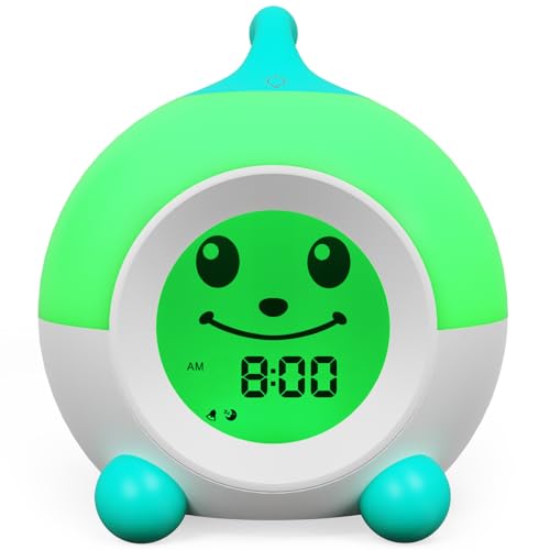 iHoo Ok to Wake Kids Alarm Clock, Toddler Sleep Training Clock with Touch Night Light, Nap Timer Gift for 2-9 Years Girls Boys - Image 1