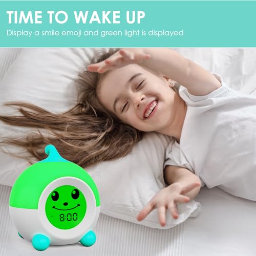 iHoo Ok to Wake Kids Alarm Clock, Toddler Sleep Training Clock with Touch Night Light, Nap Timer Gift for 2-9 Years Girls Boys - Image 4