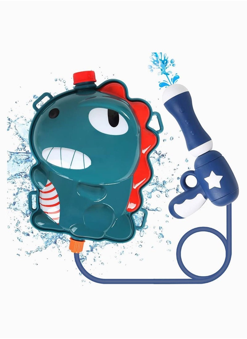 SYOSI Water Gun for Kids, Backpack Water Gun with 2L High Capacity Tank Adjustable Straps, Kids Summer Pool Beach Sand Outdoor Water Fighting Play Toys Summer Outdoor Water Spray Pull Toy (Green Dinosaur)  - Image 1