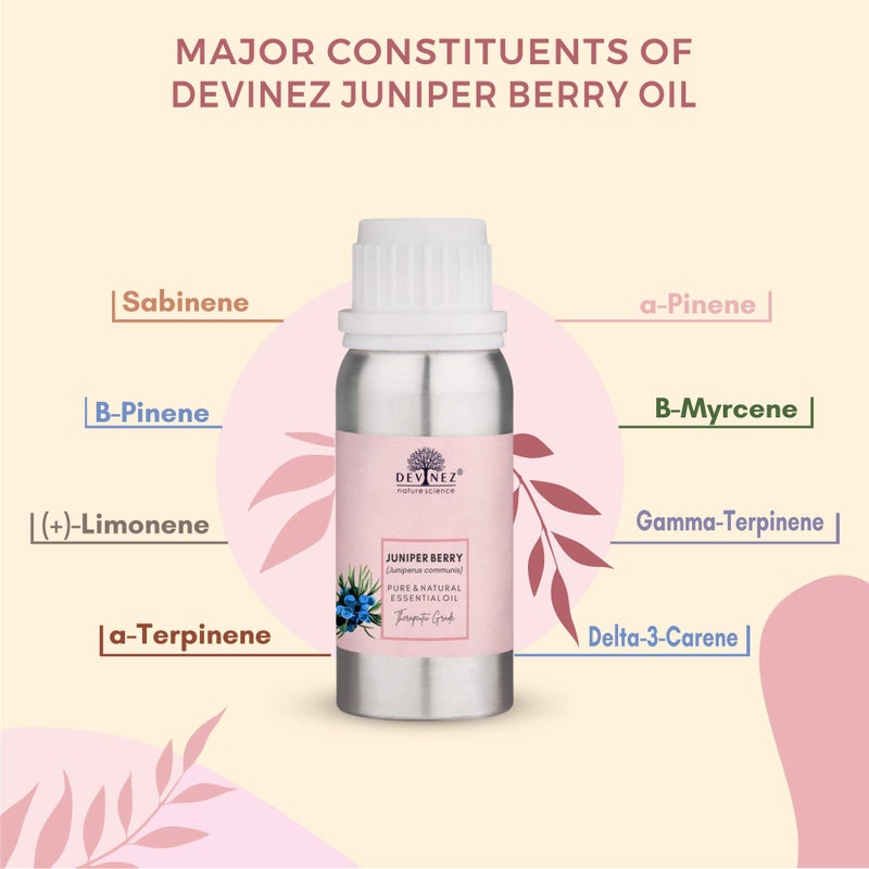 Devinez Juniper Berry Essential Oil 100ml - Pure, Natural, Undiluted & Therapeutic grade for Skin Care, Scars, Acne, Anti Aging, Natural Skin Toner, Natural Antiseptic, Improves Hair and Scalp health - Image 2