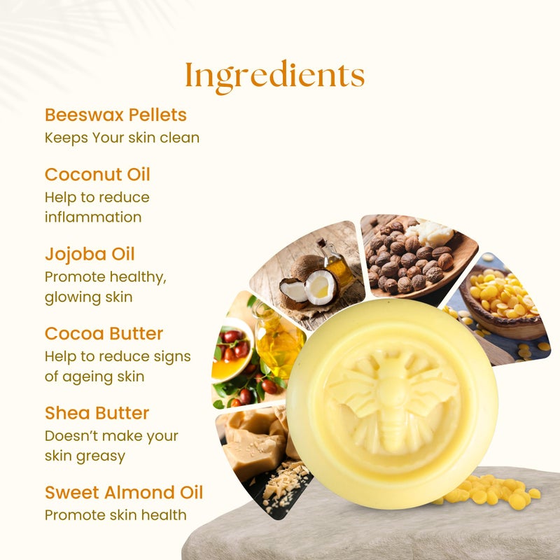 Kaantam Natural Body Lotion Bar - Deep Moisturizing & Nourishing for All Skin Types, Reduces Acne Scars, Heals Rashes & Blemishes, Portable & Eco-Friendly Solid Lotion for Men & Women - Image 5