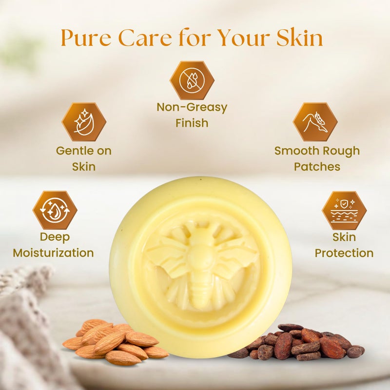 Kaantam Natural Body Lotion Bar - Deep Moisturizing & Nourishing for All Skin Types, Reduces Acne Scars, Heals Rashes & Blemishes, Portable & Eco-Friendly Solid Lotion for Men & Women - Image 4