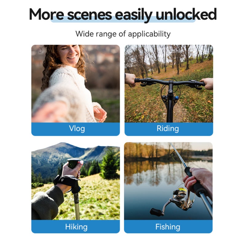 Action Camera Neck Holder: Grey 2.0 Max, Wide Compatibility, 300g Load Bearing - Flexible Rotary Damping Structure, Selfie Neck Holder for Sports Camera, Vlog, Hiking, Riding, Fishing Video Recording - Image 2
