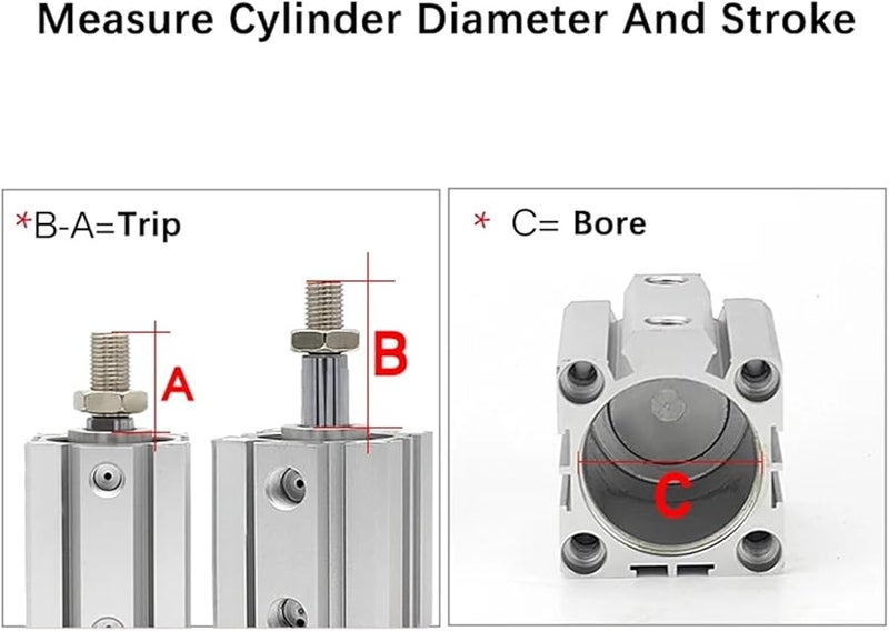 SDA16X5 Compact Square Air Pneumatic Cylinder Double Acting 16mm Bore 5mm Stroke With Magnet - Image 5
