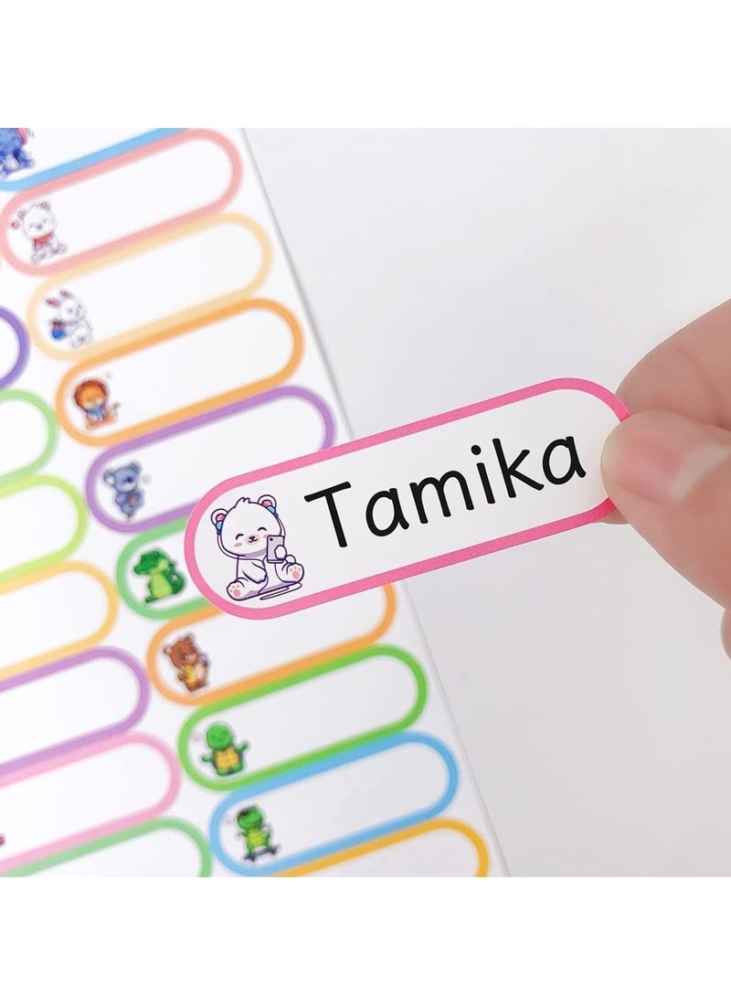 240pcs Multi-Purpose Self-Adhesive Label, Baby Bottle Labels for Daycare, Self-Laminating Labels Waterproof Name Tag Labels Write-On Label Stickers Dishwasher Safe Labels School Labels for Kids with Cartoon Prints - Image 3