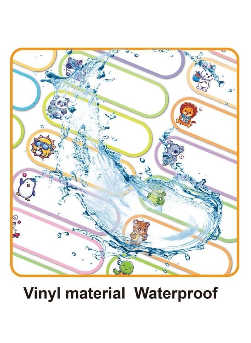 240pcs Multi-Purpose Self-Adhesive Label, Baby Bottle Labels for Daycare, Self-Laminating Labels Waterproof Name Tag Labels Write-On Label Stickers Dishwasher Safe Labels School Labels for Kids with Cartoon Prints - Image 4