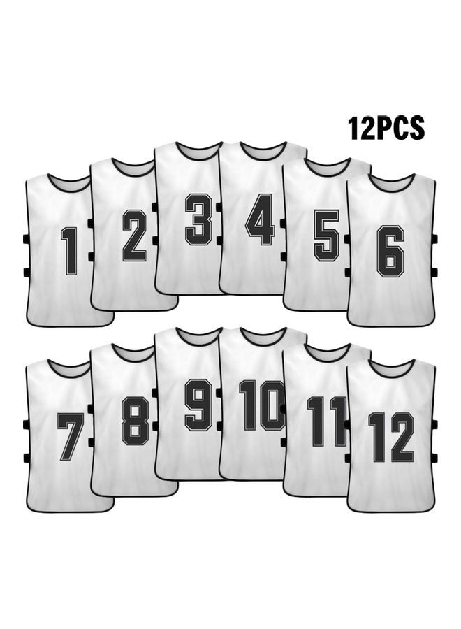 Y&D Sports Pinnies Numbered Practice Vest Pennies For Soccer Basketball Jersey Bibs,Set Of 12 Youth Adults Team  - Image 1