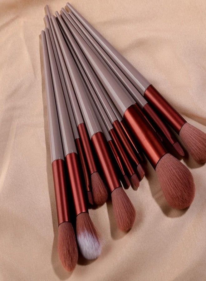 Makeup Brushes Set 13pcs, Makeup Brushes for Foundation, Eye Shadows, Green Brush Sets - Image 3
