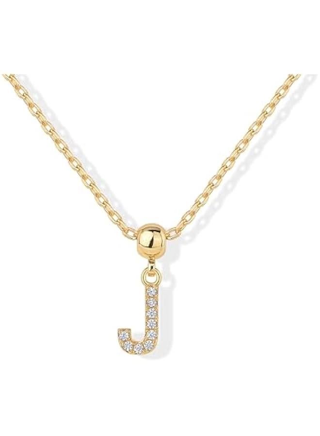 PAVOI Adjustable Gold Charm Necklace for Women - 14K Gold Plated Chain Dainty Initial Necklaces for Women - Trendy Letter Zodiac Birthstone Cubic Zirconia Charm Pendants - Hypoallergenic Jewelry Gift - Image 1