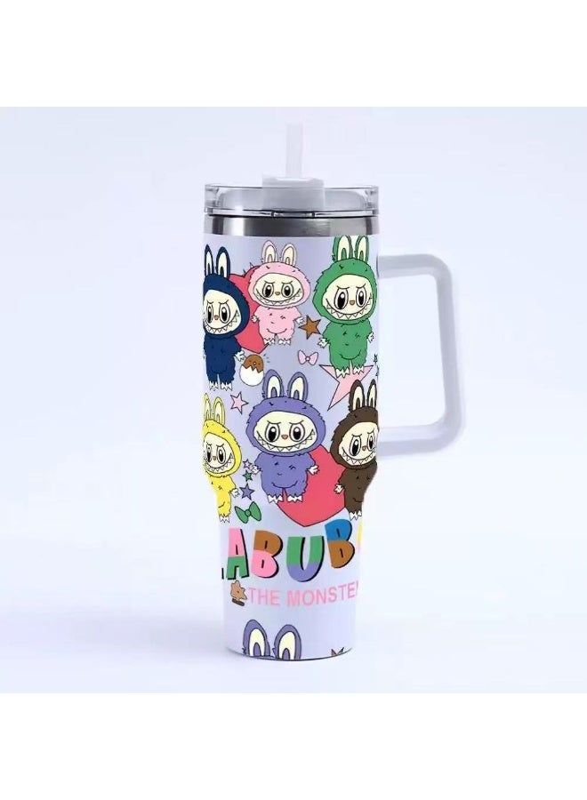 × Labubu Limited Edition Collab Tumbler – 40oz Insulated Travel Cup, Cute Collectible Design