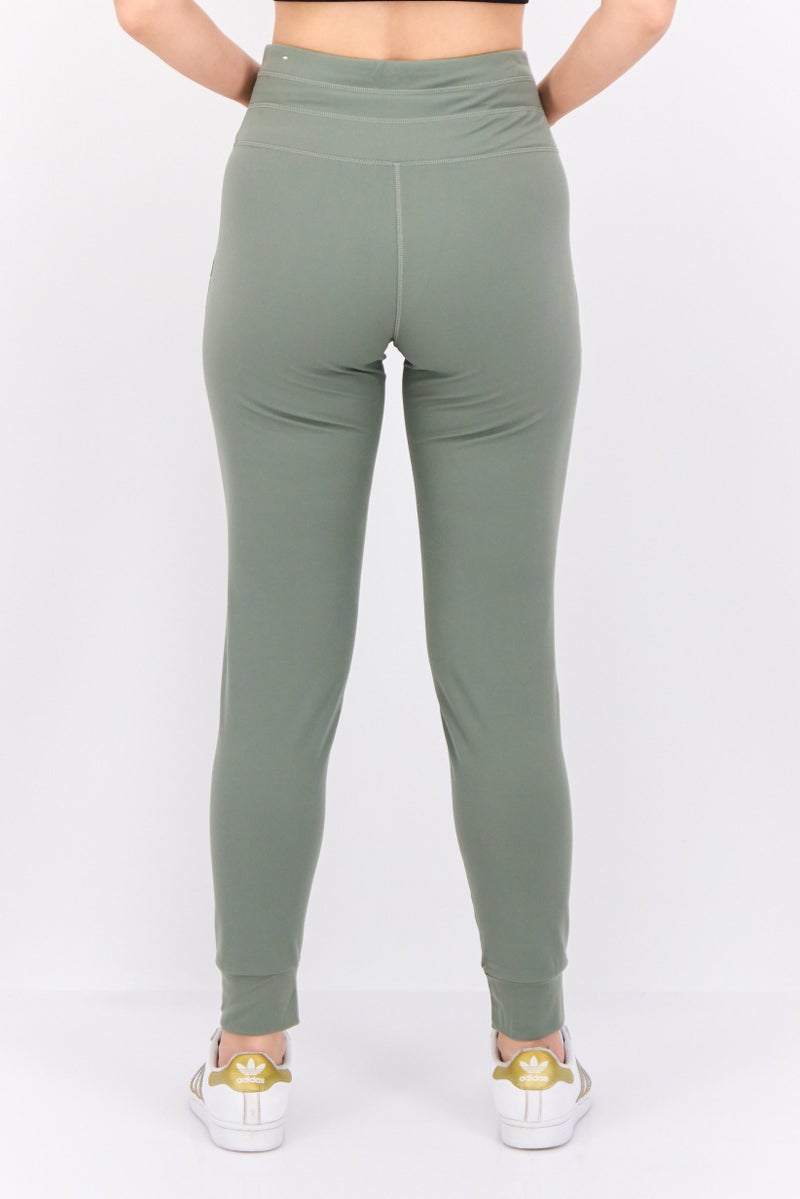 Hype Women Drawstring Plain 28 Inseam Jogger Pants, Olive - Image 3
