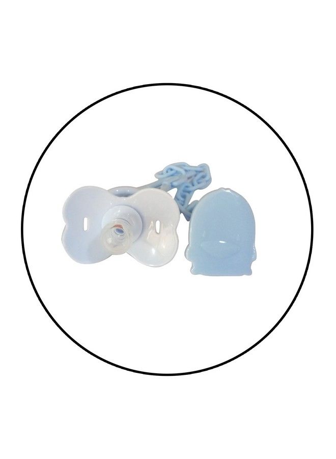 Safe-O-Kid Baby Pacifier;Nipple With Chain And Clip Lovely Cartoon Shaped Pacifier Helps In Preventing From Dust (Blue) - Image 2