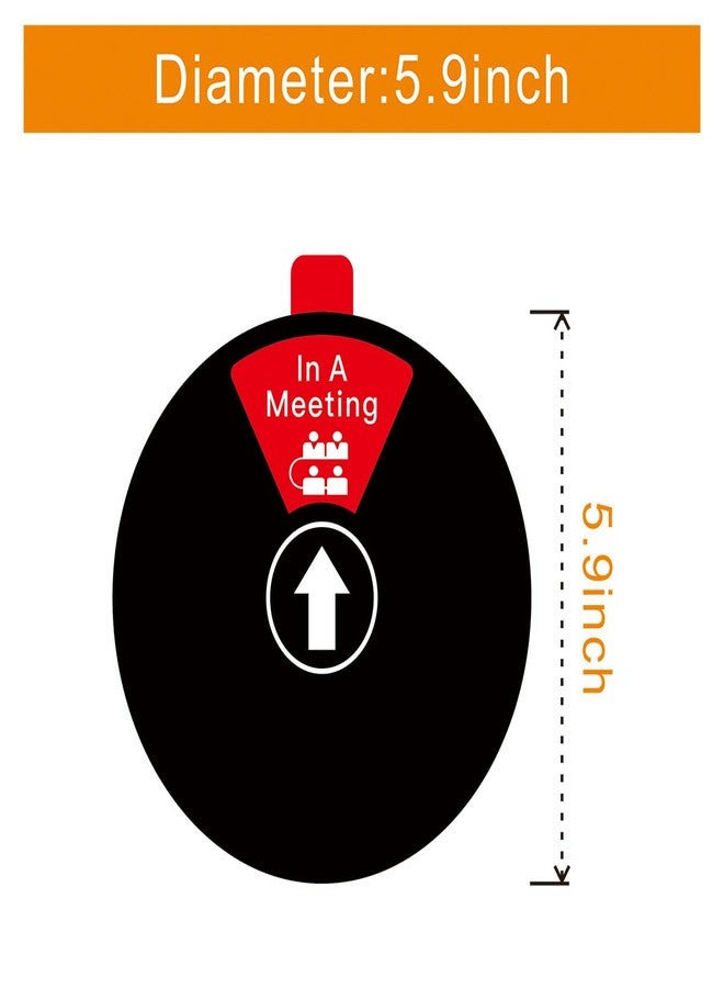 Beiyier Office Privacy Door Sign 6 Options, Do Not Disturb/Please Knock/Out of Office/In A Meeting/Back Soon/Working Remotely, Inform the Exact Status of Conference Room (6 Inch, Black) - Image 2