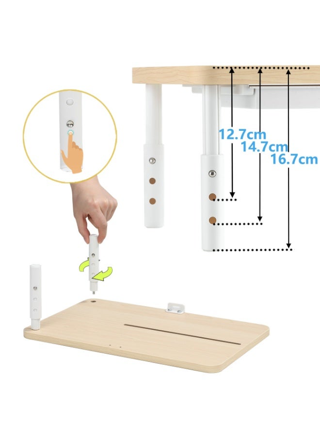 ETHU Dual Monitor Stand, Double Monitor Riser for PC Computer Laptop and Printer, Length and Angle Adjustable Desktop Stand Organizer with Phone Holder and Drawer, Universal Office Accessories, Beige - Image 4
