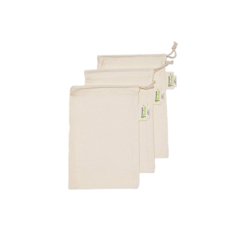 Simple Ecology Reusable Grocery Produce Shopping and Storage Bags  Organic Cotton Muslin  XSmall 3 pack - Image 1