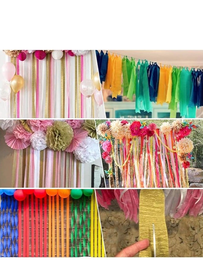 كريب ورق غاسل لون واحد 1.5 بوصة لون أحمر عبوة من 24 قطعة - Image 3