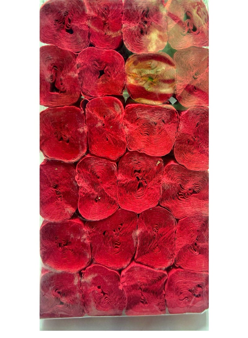 كريب ورق غاسل لون واحد 1.5 بوصة لون أحمر عبوة من 24 قطعة - Image 2