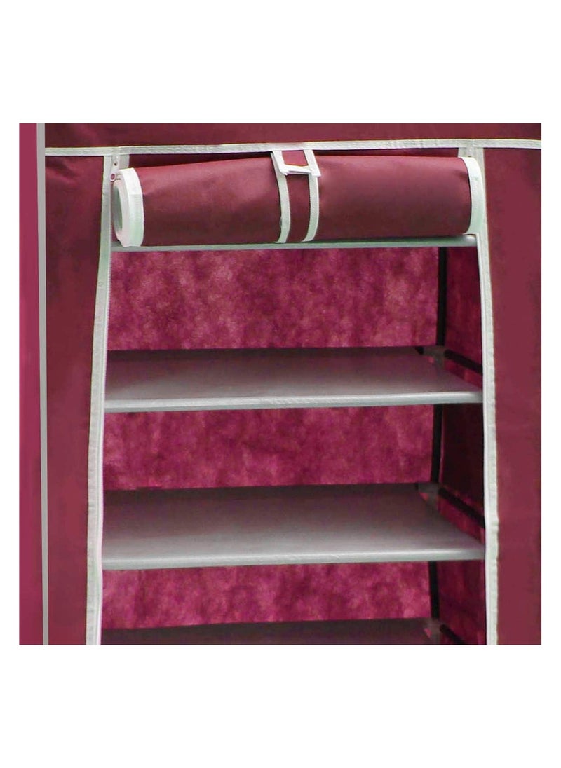 Generic 7 Layer Shoe Organizer, Maroon  - Image 3