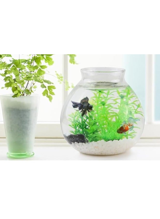 صخور الزجاج الشفافة بوزن 0.93 رطل لحوض السمك، تُستخدم كحصى أو حجارة زخرفية في الأحواض والحدائق وأحواض السلاحف وأحواض الأسماك بيتا والأحواض الخاصة بالأحياء البحرية. مثالية أيضًا كديكور للنباتات العصاري - Image 2