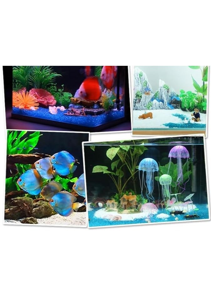 صخور الزجاج الشفافة بوزن 0.93 رطل لحوض السمك، تُستخدم كحصى أو حجارة زخرفية في الأحواض والحدائق وأحواض السلاحف وأحواض الأسماك بيتا والأحواض الخاصة بالأحياء البحرية. مثالية أيضًا كديكور للنباتات العصاري - Image 3