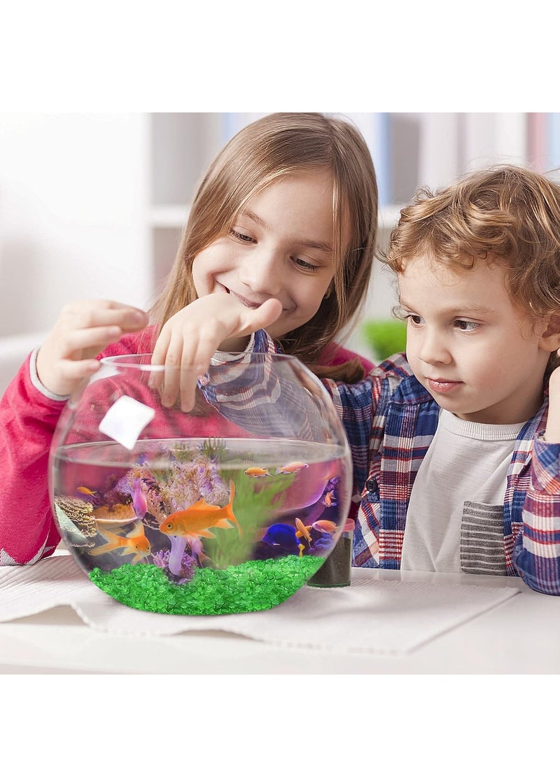 صخور الزجاج الشفافة بوزن 0.93 رطل لحوض السمك، تُستخدم كحصى أو حجارة زخرفية في الأحواض والحدائق وأحواض السلاحف وأحواض الأسماك بيتا والأحواض الخاصة بالأحياء البحرية. مثالية أيضًا كديكور للنباتات العصاري - Image 5