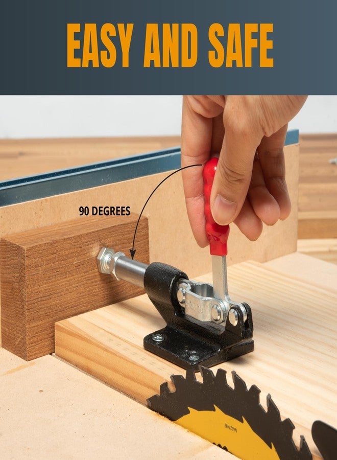 باورتيك مشبك دفع وسحب من POWERTEC، عبوة من قطعتين، سعة تحمل 500 رطل، مشبك ذراع دفع وسحب سريع الفك بطول 305 سم، مشبك شوط للحام، أدوات النجارة والتركيبات، أدوات ثقب الجيب، CNC (20318-P2V) - Image 3