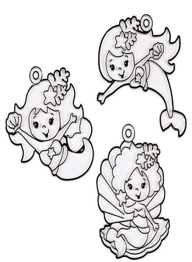 Fun Express Mermaid Paint Your Own Suncatchers - 24 Pieces - Crafts for Kids and Fun Home Activities - Image 3