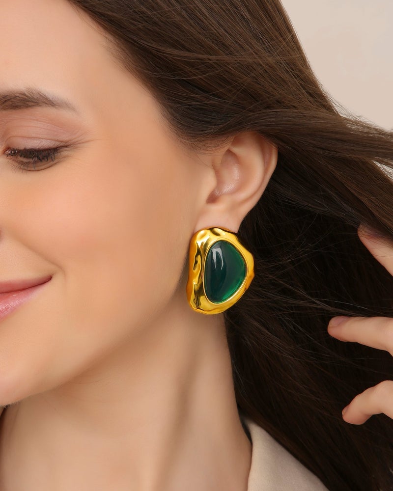 TAAHIRA 18K Gold Plated Women’s Earrings – Waterproof, Anti-Tarnish, Everyday Wear - Image 1